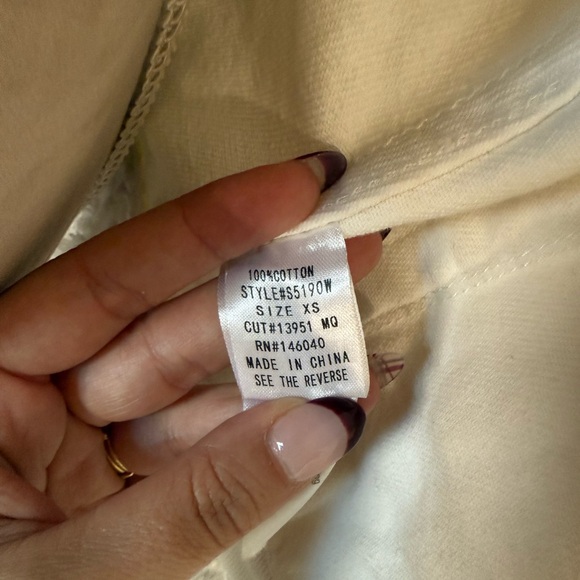 Bloomingdales Exclusive - Sunset and Spring White Denim Jacket with Pearls - Picture 8 of 9